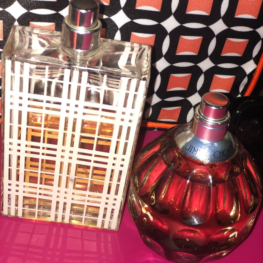 2 perfumes jimmy choo and Burberry Brit